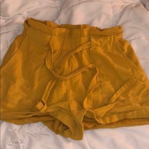 yellow flow shorts